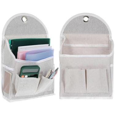 Imagem de guduling Organizador de fraldas para pendurar, bolsa de armazenamento para pendurar na parede com bolsos, organizador pequeno sobre a porta para armário, porta, quarto, banheiro, escritório, casa