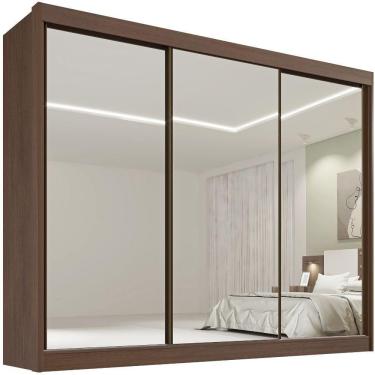 Imagem de Guarda Roupa Dubai Castanho 3 Portas 6 Gavetas D?doro