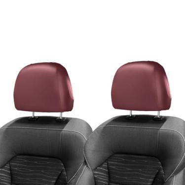 Imagem de UHANBUT 2 peças de capa de encosto de cabeça de assento de carro, capas de proteção contra poeira de encosto de cabeça de veículo macias e elásticas de poliuretano, protetor reutilizável totalmente