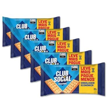Imagem de Biscoito Club Social Tradicional Kit 5 Packs Bolacha 288g