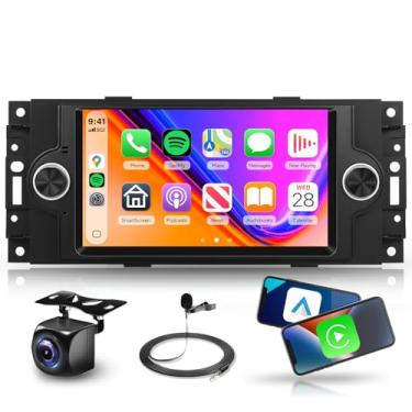 Imagem de Rádio estéreo 8Core 6G + 128G Android 15 para Dodge Ram 1500/2500/3500 (06-08), Chrysler 300C (05-07), Jeep Grand Cherokee (05-09), Carplay Android Auto, 5GWiFi + GPS, rádio touchscreen de 6,2