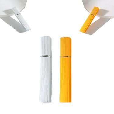 Imagem de Pacote com 2 frascos atomizador de perfume recarregável de 12 ml, spray portátil de viagem, mini spray de perfume à prova de vazamento, atomizador de fragrância de viagem de névoa fina, Prata + Ouro