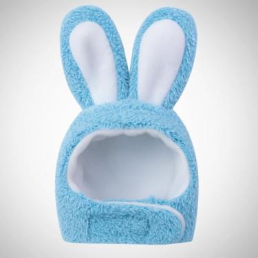 Imagem de Touca Pet Gorro Modelo Coelho para Cachorro e Gato (Azul)