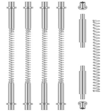 Imagem de Kit de 4 pinos de dobradiça de porta de tempestade K 5131 serve para reparo e substituição de dobradiças de porta de tela, pino de dobradiça de portão de alumínio Larbeti com haste pivô 8P, bucha 8P