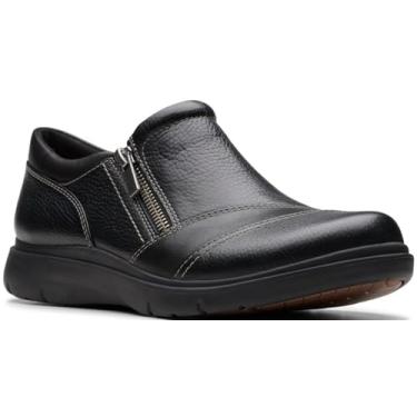 Imagem de Clarks Mocassim feminino Certina Pure Slip On, Couro preto, 9 X-Wide