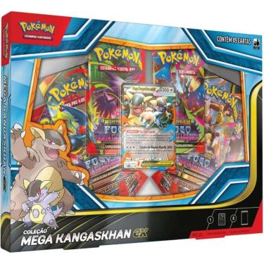 Imagem de Box Pokemon Coleção Mega Kangaskhan Ex 49 Cartas Copag TCG