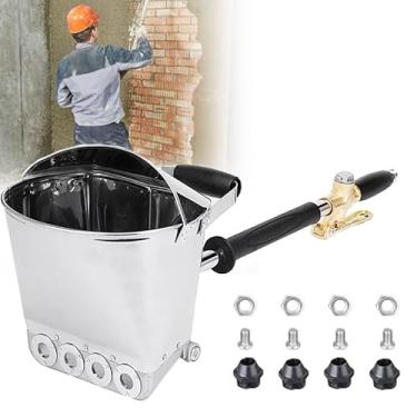 Imagem de JYXYXSCP Funil de pulverização de concreto, pistolas de pulverização, pistolas de pulverização multifuncionais, ferramentas de parede de pintura de gesso de concreto Hopper, para pintura de parede ou