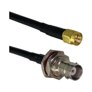 Imagem de Cabo Coaxial RF Pigtail Com Conector Crimp BNC Macho Para Fêmea RG58 R