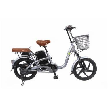 Imagem de Bicicleta Elétrica Aro 18" LEV E-Bike 350W, Cinza