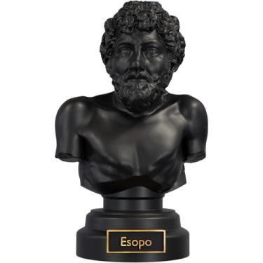 Imagem de Estátua Busto Esopo - Escritor Grego (Cor Aurum Noctis)