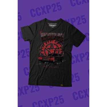 Imagem de Camiseta Supernatural Saving People, Hunting Things - Piticas, G, Pret