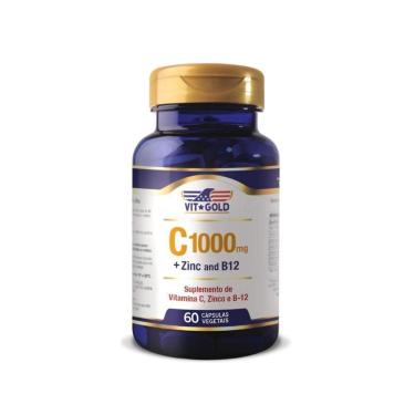 Imagem de Vitamina C 1000 mg + Zinco e B12 Vitgold 60 caps-Unissex