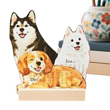 Imagem de Calendário 2026, mesa – planejador mensal com estampa de gatos fofos e cachorros – calendário mensal de mesa | para organizar compromisso, férias, quarto, sala de estar, cozinha, geladeira