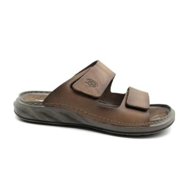 Imagem de Chinelo Masculino Pegada Ajustável de Couro 134101