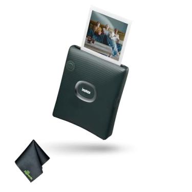 Imagem de Fujifilm Pacote de impressora para smartphone INSTAX Square Link (verde meia-noite) com pano de limpeza de microfibra