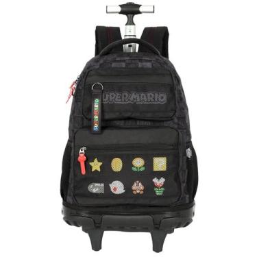 Imagem de Mochila Escolar Mario Bross Game Costas E Rodas Mc49892 - Luxcel
