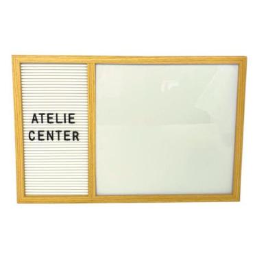 Imagem de Quadro Letreiro M Com Lousa Mensagem Decorativa Recado Com Letras - At