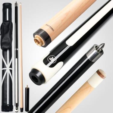 Imagem de YEUEK Jianying Bastão de taco de sinuca com eixo de deflexão baixa com estojo rígido e extensão, fila de bastões de mesa de sinuca, ponta de 510.3-595.3 g 10.2/11.5/12.75 mm