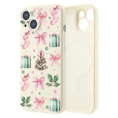 Imagem de JOYLAND Capa para iPhone 16 Pro Max, compatível com MagSafe, forro de microfibra protetora de corpo inteiro, capa protetora de silicone à prova de choque para iPhone 16 Pro Max, branca