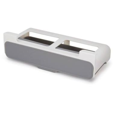 Imagem de Porta Condimentos com Suporte Autoadesivo, Preto, Plástico, 6 Potes com Tampa, 10x10x5cm, Organizador de Temperos para Cozinha