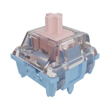 Imagem de Zjmehty Interruptores melódicos GATERON para teclado mecânico MX, 5 pinos 60gf / clicky/RGB/LED/interruptores pré-lubrificados de fábrica (melódico, 72 peças)