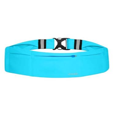 Imagem de Fitletic Cinto de cintura de corrida e fitness de bolso triplo para homens e mulheres. Bolsa de suporte para telefone, armazenamento para lanches, chaves, identidade. Tamanho pequeno, médio, grande