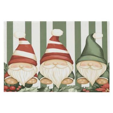 Imagem de CEBUGI Tapete de área 60 x 90 cm, macio, lavável, antiderrapante, com suporte de borracha, lindos gnomos, para sala de estar, quarto, decoração de casa
