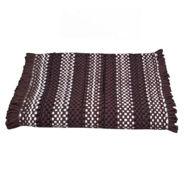 Imagem de Jogo de Tapete Cozinha Kit 3 Peças 2 Tapetes 1 Passadeira(Marrom)