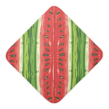 Imagem de Toalhas de bebê com capuz ultra macias absorventes toalhas de banho melancia musselina algodão toalhas de banho para recém-nascidos bebês 76 x 76 centímetros