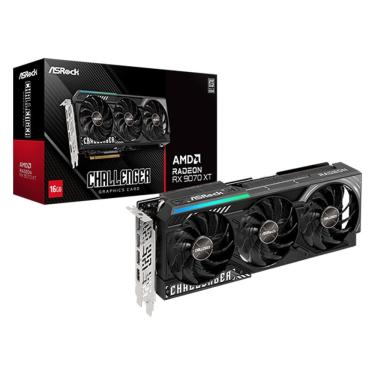 Imagem de Gpu ASROCK AMD Radeon RX 9070 XT Challenger 16GB GDDR6 256 BITS 90-GA61ZZ-00UANF