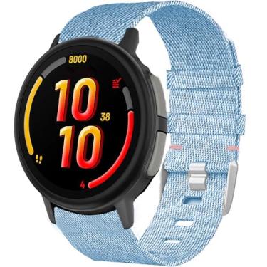 Imagem de Lamshaw Compatível com pulseira Garmin Bounce 2, pulseira de substituição de tecido de nylon respirável de liberação rápida compatível com Garmin Bounce 2, 1 relógio inteligente (azul, pulseira de