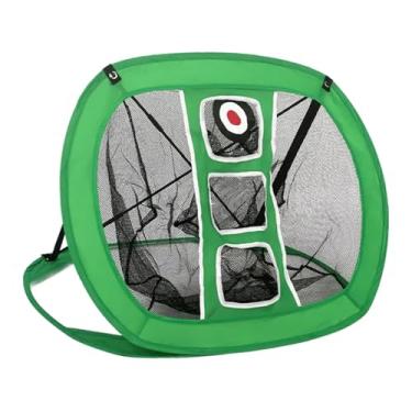 Imagem de Baoblaze Rede de treino de golfe para chipping, ideal para praticar tacadas no quintal. Alvo dobrável e portátil para treinamento de golfe em ambientes, Verde