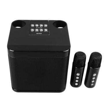Imagem de Akozon Alto-falantes de karaokê Sem Fio - Mini Máquina Portátil de karaokê Com Alto-falante e 2 Microfones Sem Fio para Festas Em Casa e Diversão Em Acampamento
