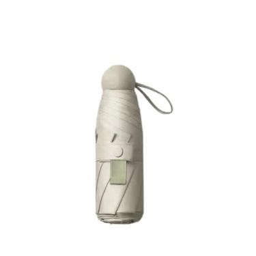 Imagem de Mini Guarda Chuva Sombrinha Cápsula Ultra Light Proteção UV Sol Chuva Portátil De Bolso(Cinza)