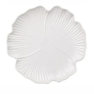 Imagem de FENNYYAR Prato de oferta de porcelana branca prato de frutas para sala de estar doméstico, 20 cm, ornamento de consagração frontal de Buda