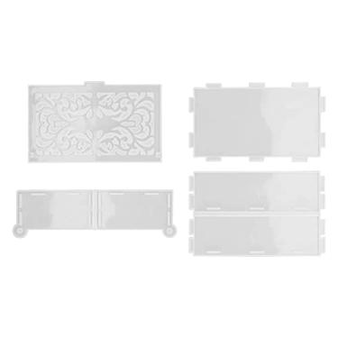 Imagem de SIWOTED 4pcs Caixa de armazenamento Molde de resina DIY Produção Modelada Tampa oca Flip Organizador Caixa de silicone reutilizável Molde para artesanato DIY