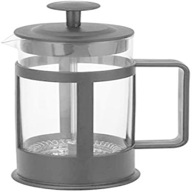 Imagem de Cafe moido, agua quente, imersao lenta, saboroso cafe fresco, prensa francesa, manual, e duravel, preta.