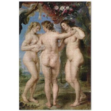 Imagem de Rubens Pintura Três Graças Arte Adultos Quebra-cabeça 1000 peças Arte Arte a Óleo Personalizado Divertido Brinquedo Adulto Jogo Presentes Tecnológicos, 75 x 40 cm