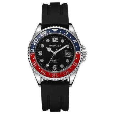 Imagem de Relógio Clássico Masculino De Luxo Com Pulseira De Silicone Estilo Mil