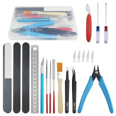 Imagem de Bigstone 21 PCS Gundam Model Tools Kit Hobby Building Tools Set for Cars, Airplanes, Buildings, Gundam, Robots Models Building Repairing and Fixing ext.
