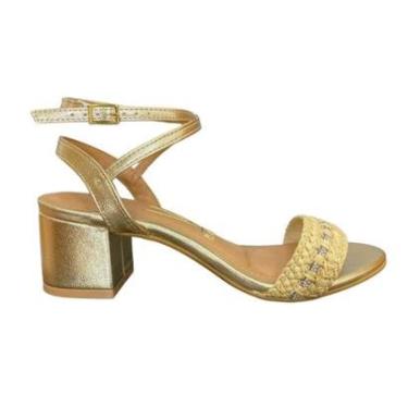 Imagem de Sandalia Feminino Vizzano Salto Bloco Medio Amarraçao-Feminino