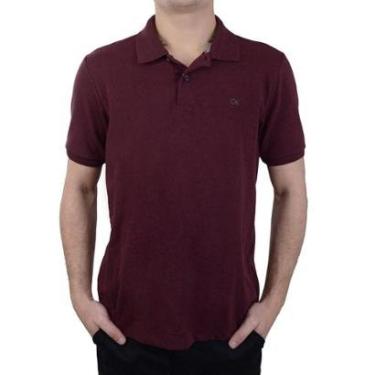 Imagem de Camisa Polo Masculina Ogochi Slim Piquet Bordô - 007520-Masculino