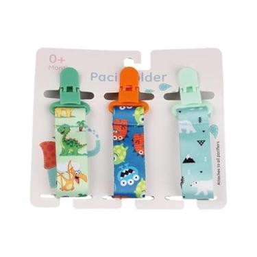 Imagem de 3 pçs/conjunto de brinquedos de corrente para chupeta de bebê, cinto antiqueda, acessórios para carrinho de bebê, clipes de chupeta, correia para alimentação infantil (5)