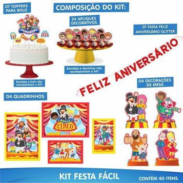 Imagem de Kit Festa Fácil Aniversário 39 Pçs - Mundo Bita E O Circo