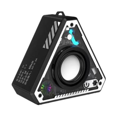 Imagem de Castrap Alto-falantes Portáteis- 2025 Novo Alto-falante LED Colorido Transparente Bluetooth 5.3, Alto-falante Estéreo De Som Surround De 360 ° Para Festa Em Casa Presente Ao Ar Livre (Black)