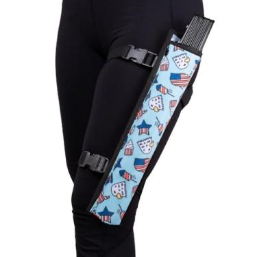 Imagem de Coldre para ventilador Rave – Suporte de ventilador de mão de festival, alça ajustável para perna e ombro, bolsa de cinto para ventilador mãos livres – compatível com fãs dobráveis Kandies World (EUA)