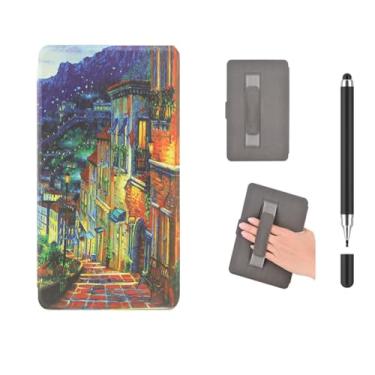 Imagem de Akacy Capa fina e leve com estampa pintada com alça de pulso para Kindle Paperwhite 6,8 (Geração 2021, números de modelo M2L3EK), capa à prova d'água Wake/Sleep (19)