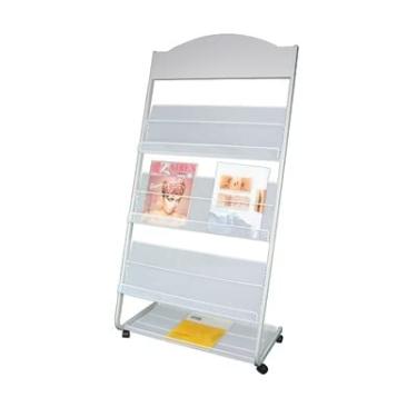 Imagem de EVSER Suporte de revistas de chão Rack de armazenamento de jornais Rack de revistas Rack de exibição de material promocional Rack de publicidade Rack de revistas de chão Rack de exibição de revistas