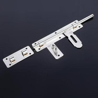 Imagem de Parafuso de porta de aço inoxidável de 28 cm - Trava de trava de suspensão resistente para armazém, porta principal, segurança de sala, ferragens antifurto