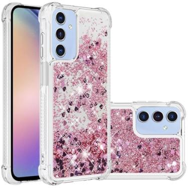Imagem de Monwutong Capa de ajuste fino para Samsung Galaxy A26, capa elegante de silicone macio com glitter líquido, efeito areia movediça, capa de proteção de lente de tela e câmera para Samsung Galaxy A26